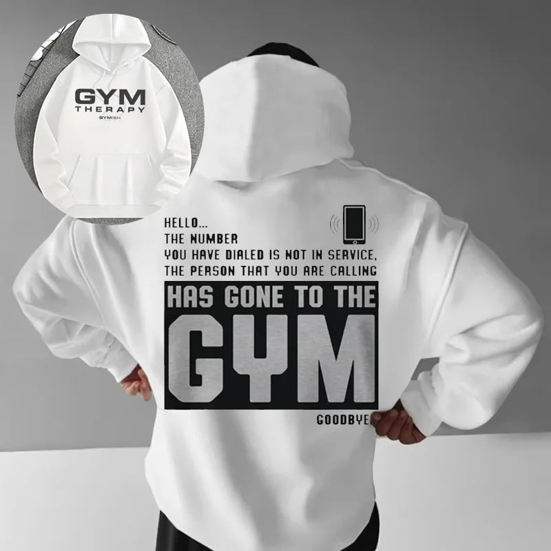 2025 Autumn and Winter New Exercise Sweater Fun Gym 100% Cotton Print Sweater Hoodie High Quality Men Muscle Men Tough Guy Y2K - DeadLineStreet
