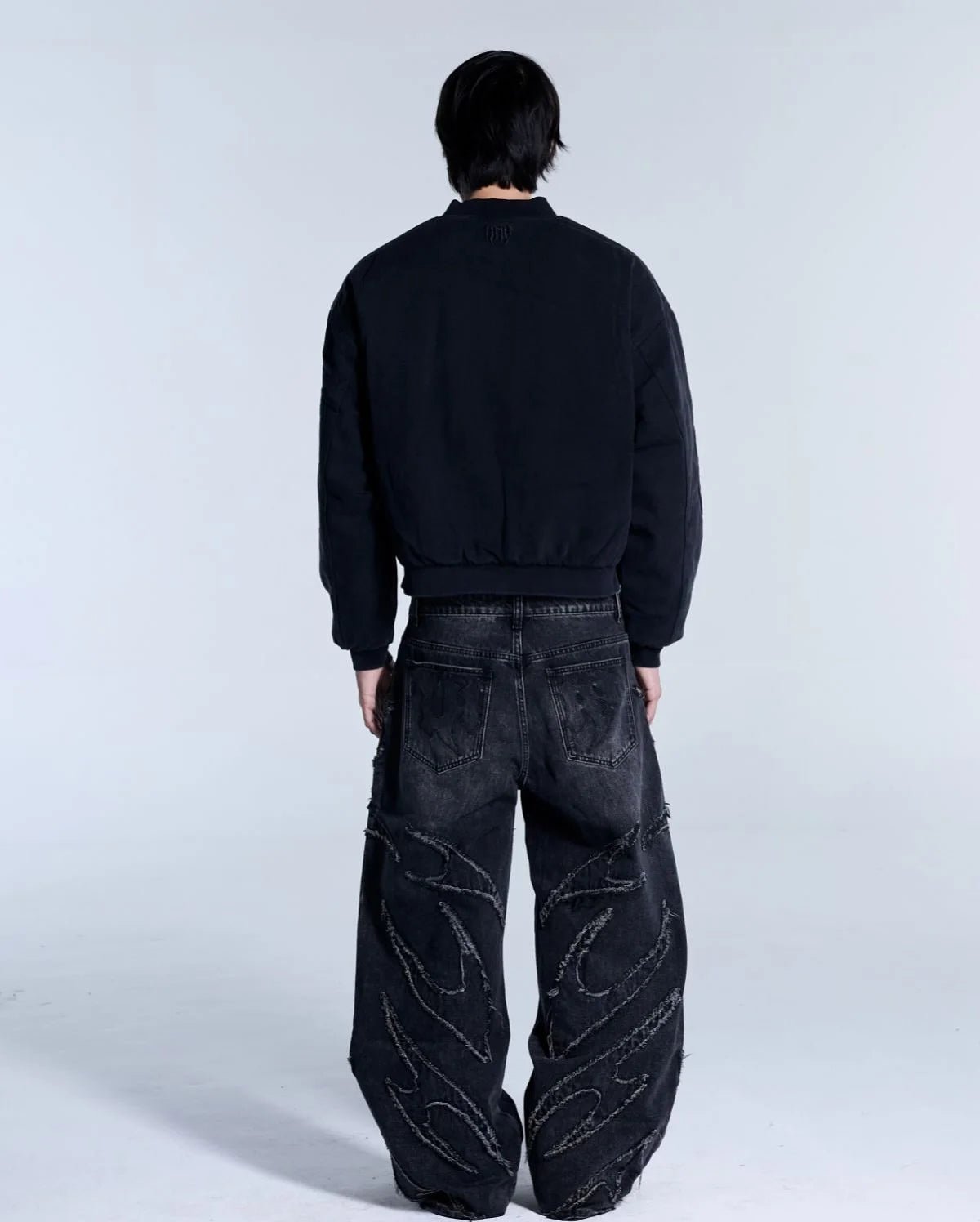 2025 New Y2k Men Women Fashion Streetwear Retro Raw Edge Embroidery Baggy Jeans Vintage Punk Rock Patchwork Wide Leg Denim Pants - DeadLineStreet