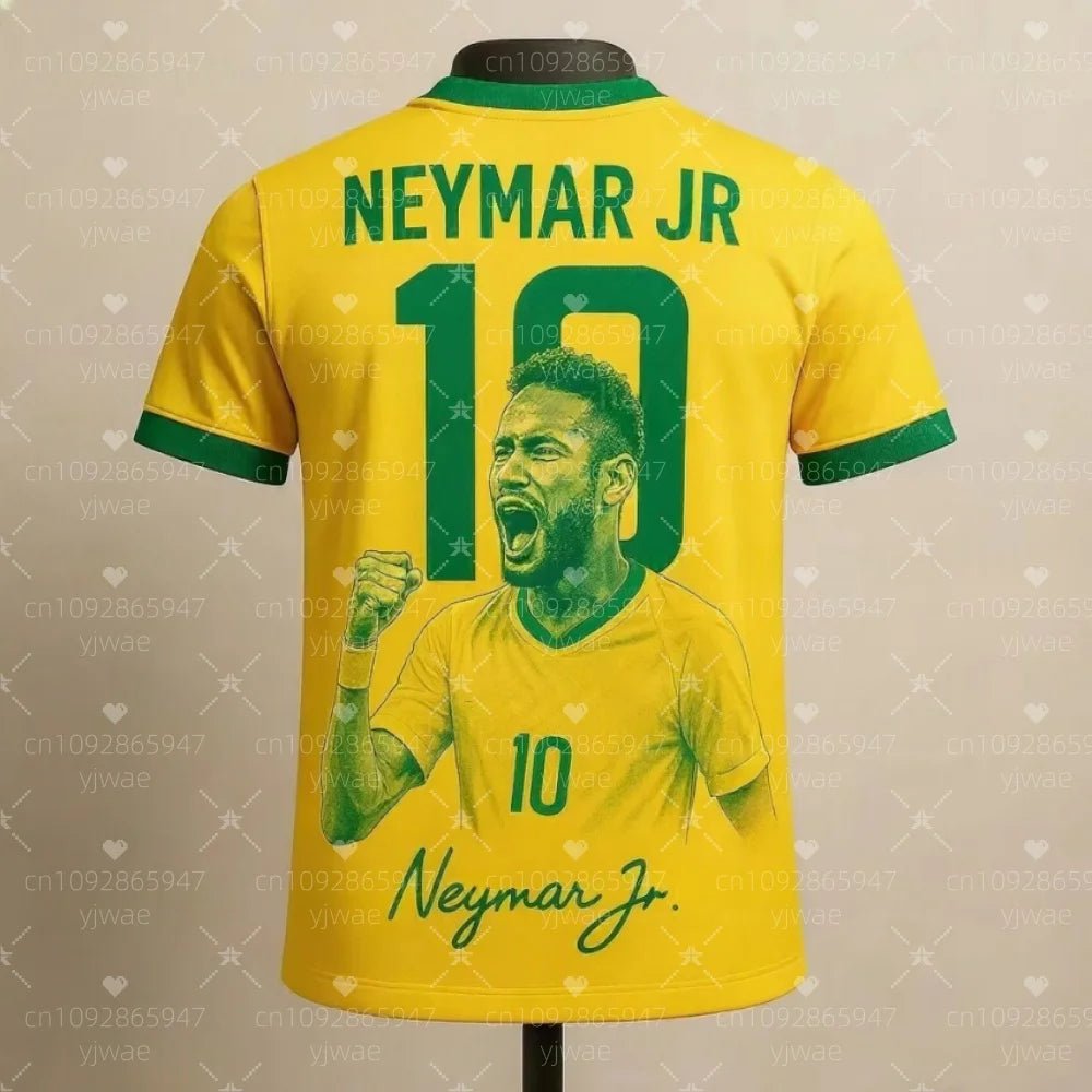 2025 summer Latest Neymar Fashion Superstar 3D Printed Men's Fan Commemorative T-shirt for Daily Comfort Sports Shirt - DeadLineStreet