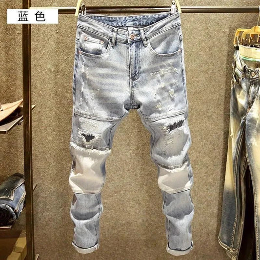 Autumn and Spring New Style Pure Color American Vintage Straight Leg Denim Pants for Men Casual Sports High Quality Jeans - DeadLineStreet