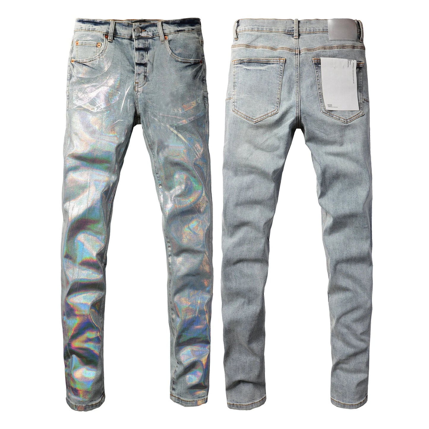 Light Blue Ripped American Jeans 9075 Brand Casual Pants - DeadLineStreet