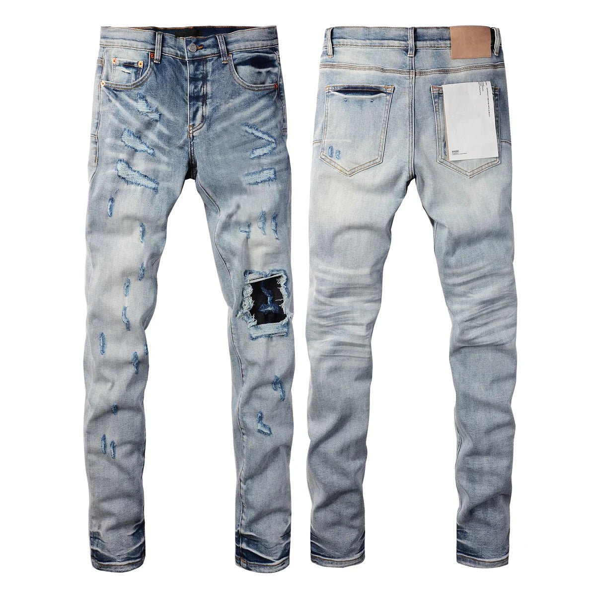 Light Blue Ripped American Jeans 9075 Brand Casual Pants - DeadLineStreet