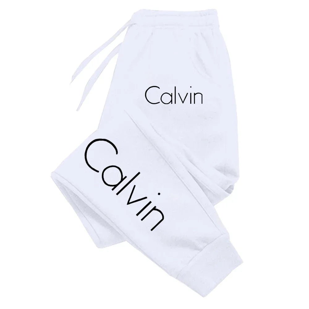 Men's and Women's Printed Sports Running Pants, Autumn Waist Belt Long Sweatshirt Pants, Solid Gym Pants, Universal Gym Clothing - DeadLineStreet