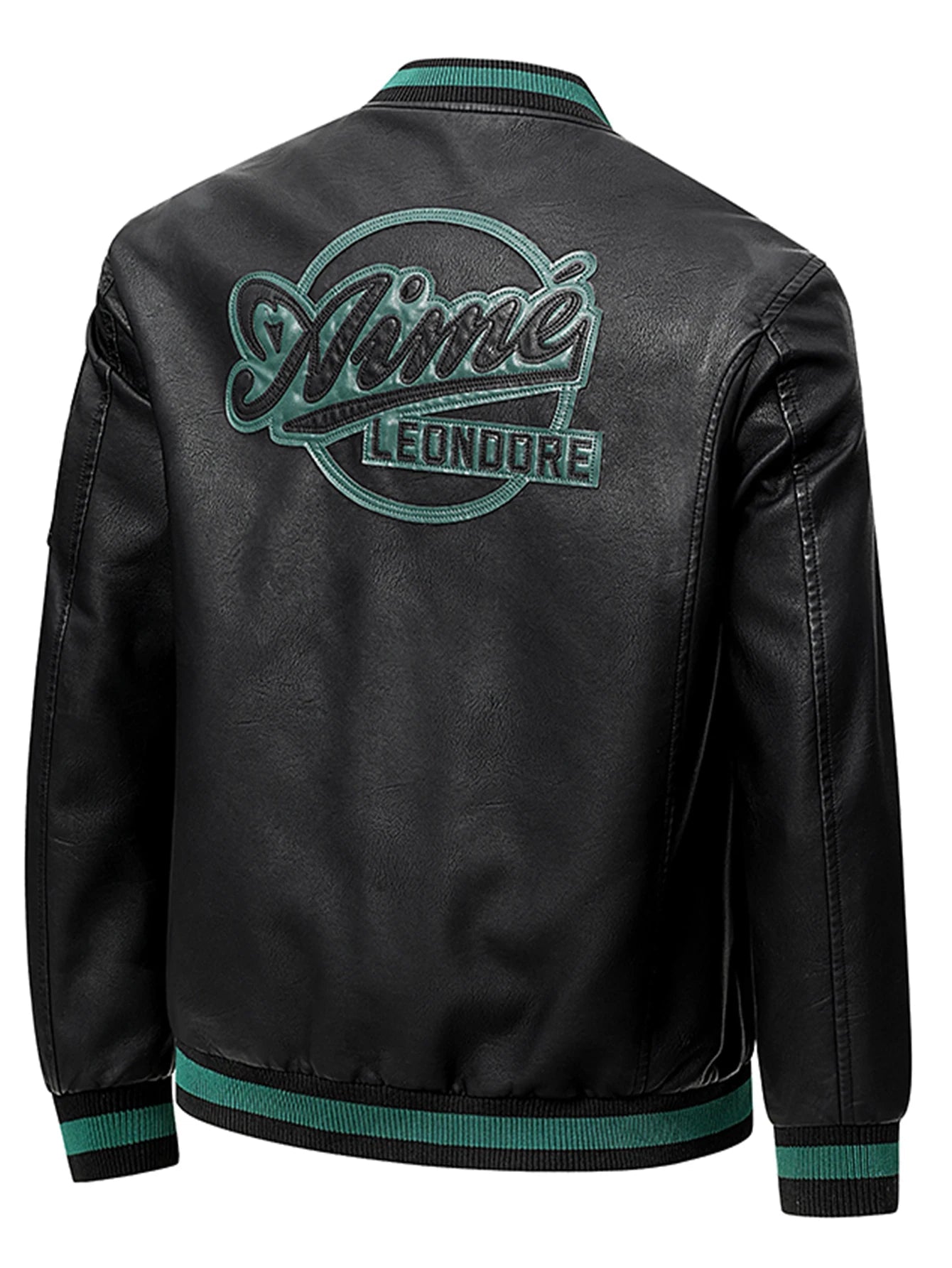 Men'S Baseball Jacket - Windproof Warm Coat with Zipper Closure, Brown & Green Accent Jacket, Non - Stretch Shell for Casual Outer - DeadLineStreet