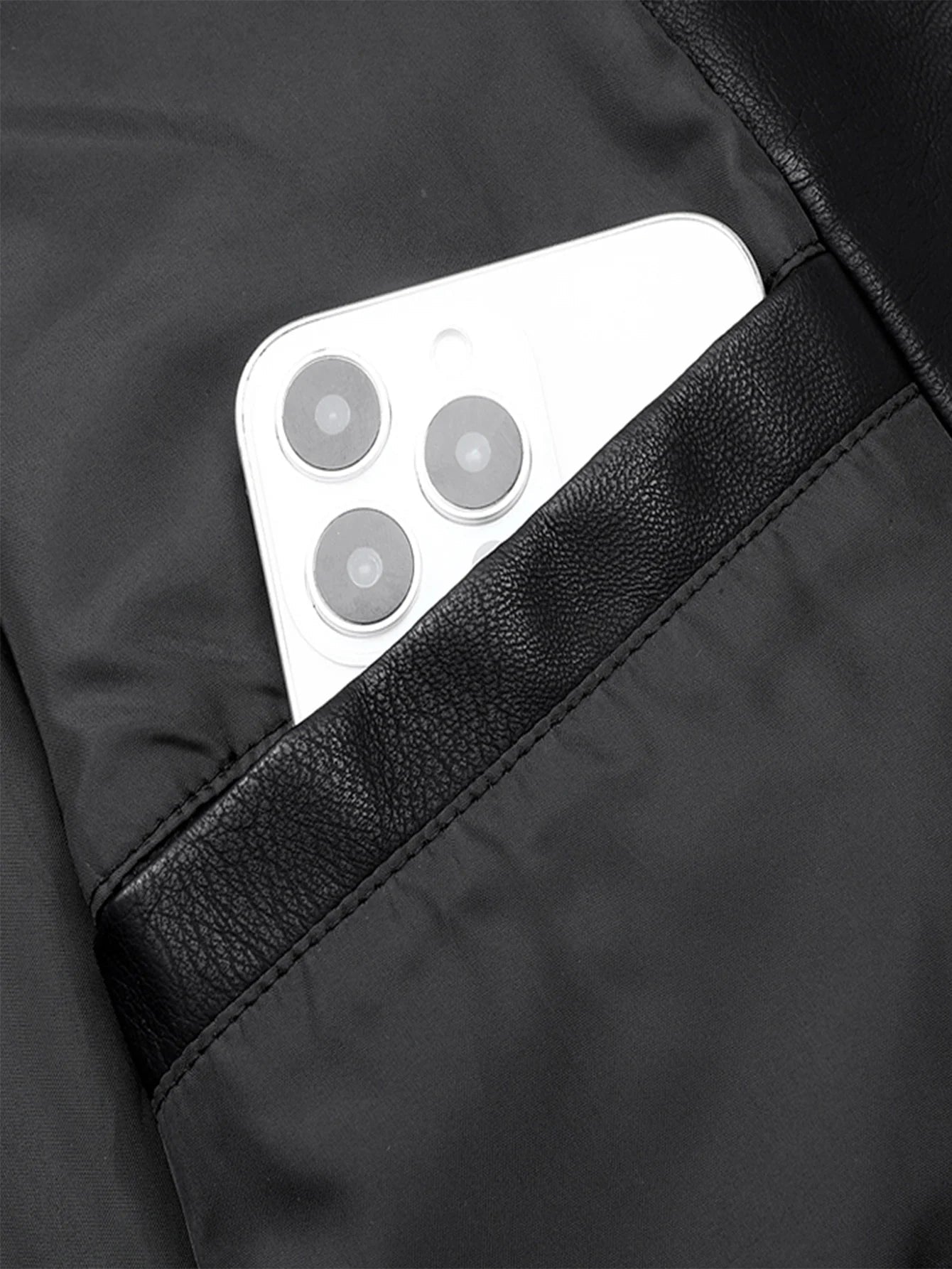 Men'S Baseball Jacket - Windproof Warm Coat with Zipper Closure, Brown & Green Accent Jacket, Non - Stretch Shell for Casual Outer - DeadLineStreet